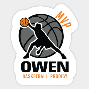 Owen MVP Custom Player Basketball Prodigy Your Name Sticker